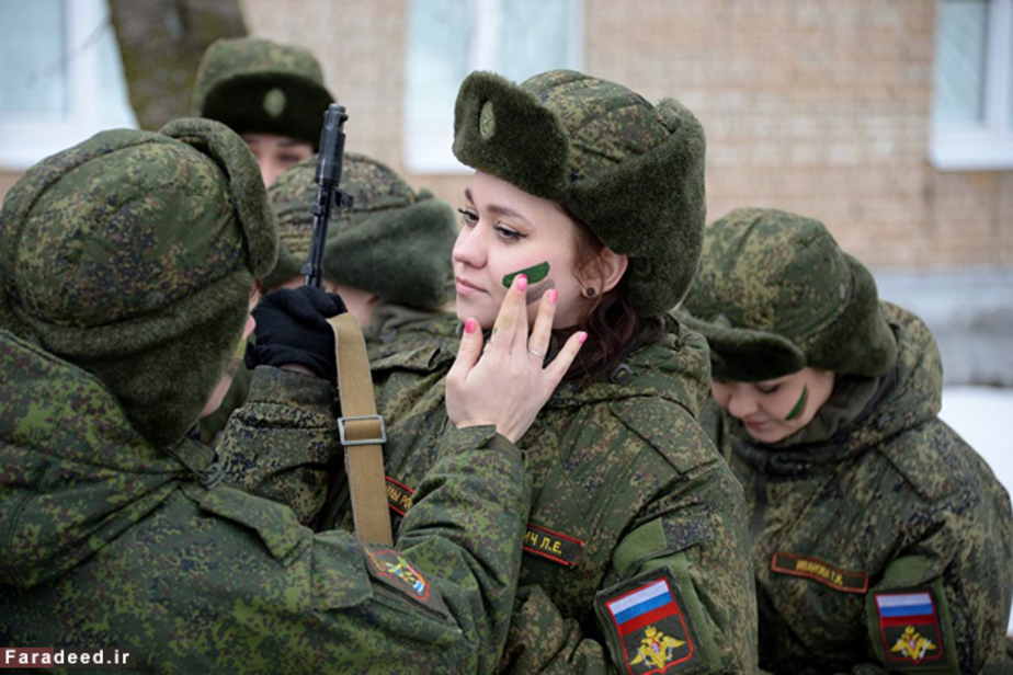 تصاویری از مانور زنان ارتشی کشور روسیه 