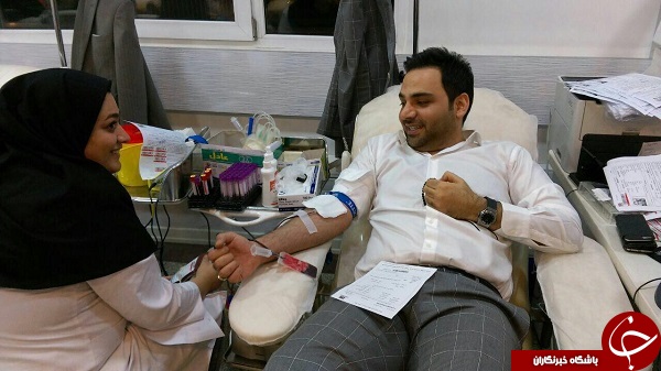 اهدای خون مجری معروف
