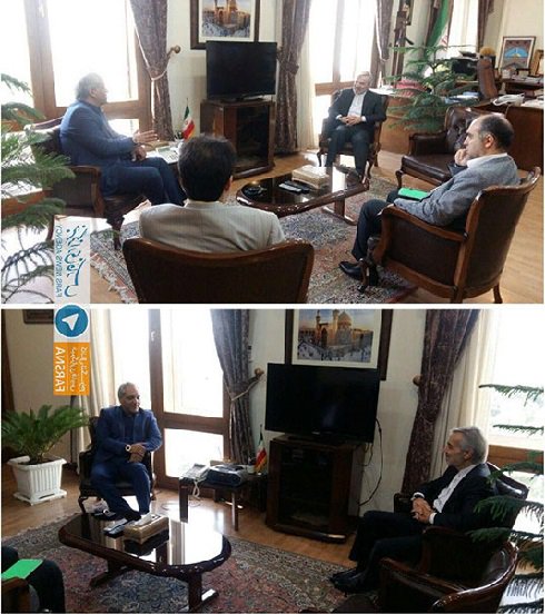 ملاقات صمیمانه مهران مدیری با مقام دولتی